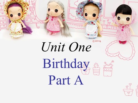 三年级下册英语（闽教版）Unit1 Birthday PartA课件1第1页