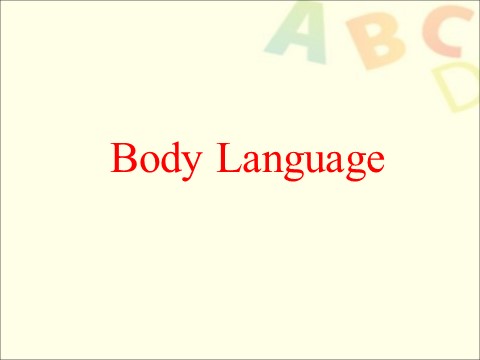 三年级下册英语（闽教版）Body language第1页