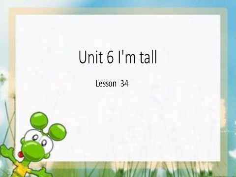 四年级上册英语（精通版） Lesson 34 课件3第1页