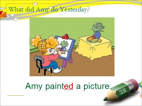 四年级上册英语（外研一起点）Module 2 Unit 2 Amy painted a picture第5页