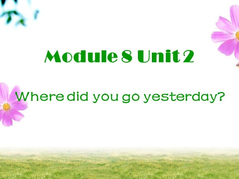 四年级上册英语（外研一起点）Module 8 Unit 2 where did you go yesterday 课件 2第1页