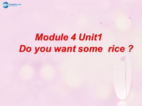 四年级上册英语（外研三起点）Module 4 Unit 1 Do you want some rice课件6 外研版（三起）第1页
