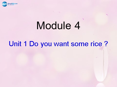 四年级上册英语（外研三起点）Module 4 Unit 1 Do you want some rice课件2 外研版（三起）第1页