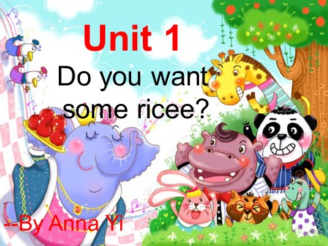 四年级上册英语（外研三起点）M4U2 Do you want some rice？第1页