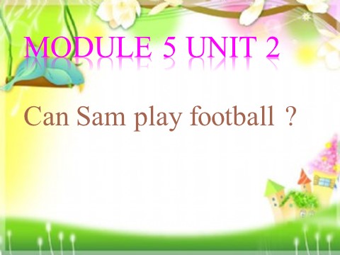 四年级上册英语（外研三起点）M5U2 Can Sam play football？第1页