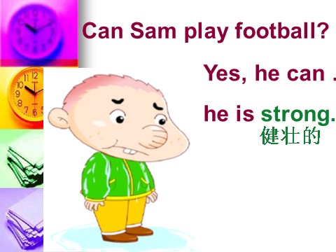 四年级上册英语（外研三起点）Module 5《Unit 2 Can Sam play football》ppt课件3第6页