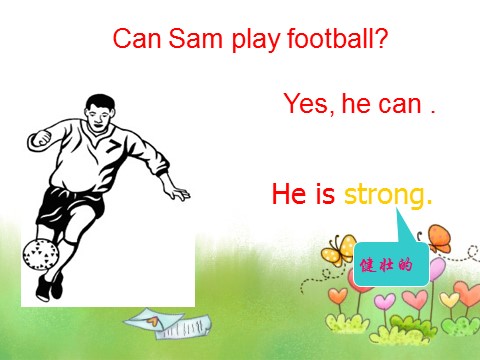 四年级上册英语（外研三起点）Unit 2 Can Sam play football 课件 2第6页