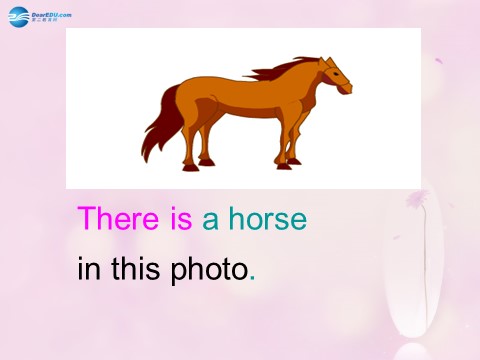 四年级上册英语（外研三起点）Module 7 Unit 1 There is a horse in this photo课件1 外研版（三起）第6页