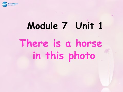 四年级上册英语（外研三起点）Module 7 Unit 1 There is a horse in this photo课件3 外研版（三起）第1页