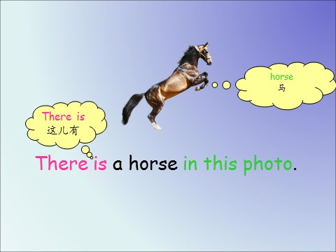 四年级上册英语（外研三起点）Module 7 Unit 1 There is a horse in this photo 课件第5页