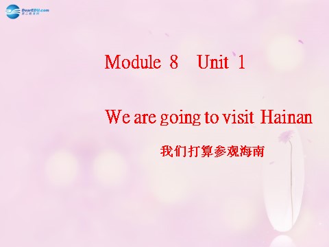 四年级上册英语（外研三起点）Module 8 Unit 1 We are going to visit Hainan课件5 外研版（三起）第1页