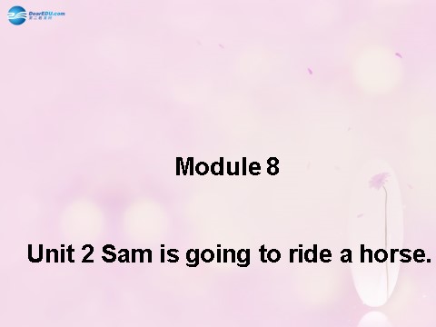 四年级上册英语（外研三起点）Module 8 Unit 2 Sam is going to ride horse课件4 外研版（三起）第1页