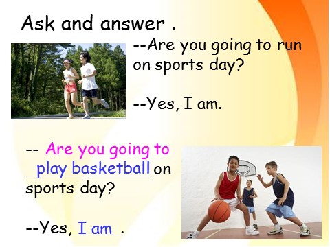 四年级上册英语（外研三起点）Unit 1 Are you going to run on sports day 课件 2第7页