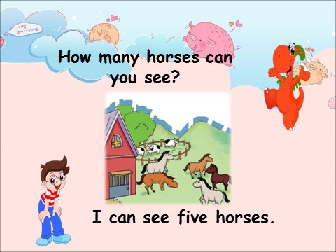 四年级上册英语（科普版）Lesson 9 How many horses can you see第4页