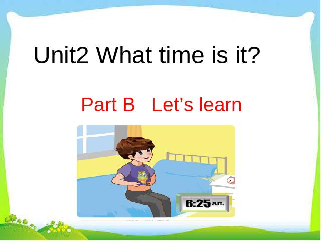 四年级下册英语(PEP版)Unit2 What time is it B let's learn (PEP)第1页