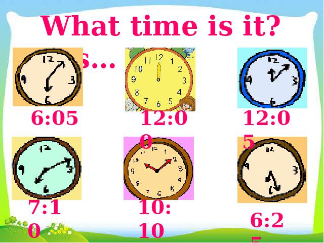 四年级下册英语(PEP版)Unit2 What time is it B let's learn (PEP)第4页