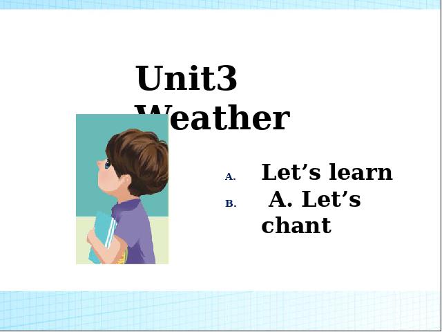 四年级下册英语(PEP版)Unit3 WeatherA let's chant A let's learn课件PPT第1页