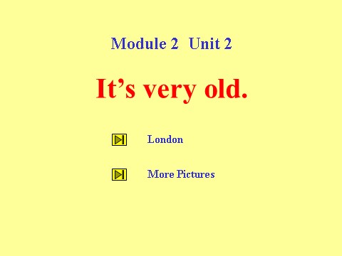 四年级下册英语（外研版三起点）外研版英语公开课Module2 Unit2 It's very oldppt课件第1页