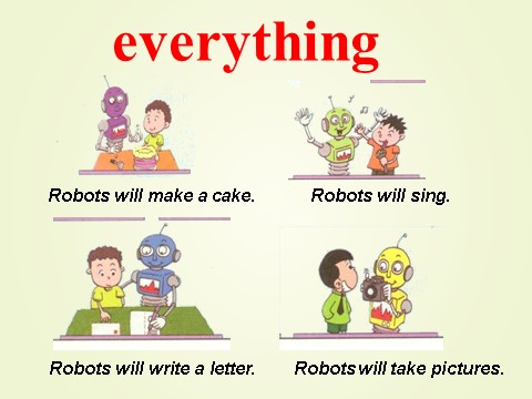 四年级下册英语（外研版三起点）原创Module3 Unit1 Robots will do everythingppt课件第9页