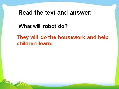 四年级下册英语（外研版三起点）优质课Unit1 Robots will do everythingppt课件第9页