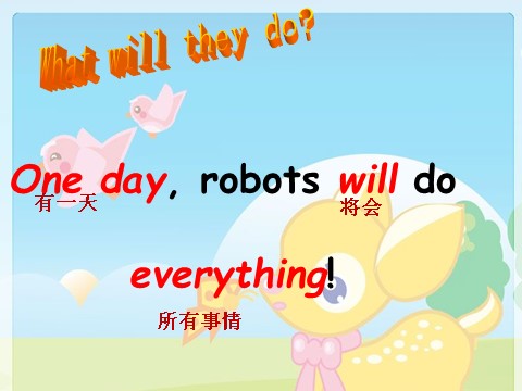 四年级下册英语（外研版三起点）公开课Module3 Unit1 Robots will do everythingppt课件第6页