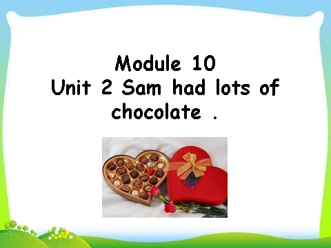 四年级下册英语（外研版三起点）教研课Unit2 Sam had lots of chocolateppt课件第1页