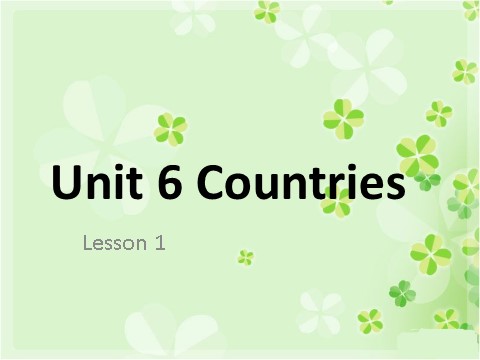 四年级下册英语(SL版)Unit 6 Countries Lesson 1 课件3第1页