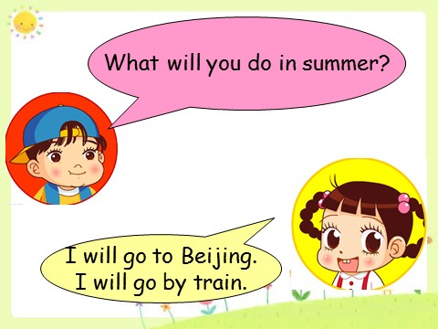 四年级下册英语（闽教版）Unit 8 Summer Vacation Part A--What will you do in summer句型操练第7页