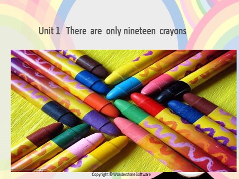 五年级上册英语（外研三起点）M5U1   there  are  only nineteen  crayons课件第1页