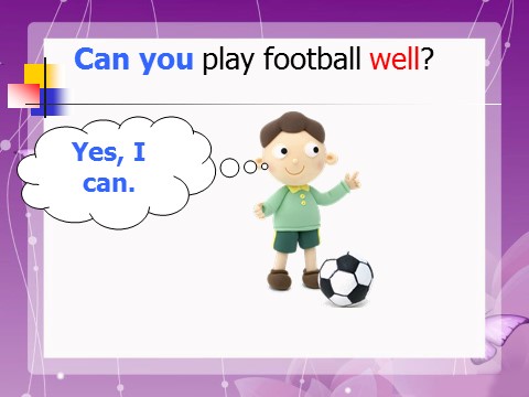 五年级上册英语（外研三起点）Module 6 Unit 1 You can play football wel第10页