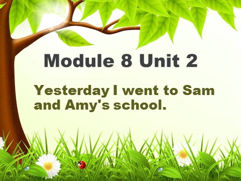 五年级上册英语（外研三起点）Module 8 Unit 2 Yesterday I went to Sam and Amy's school. 课件第1页