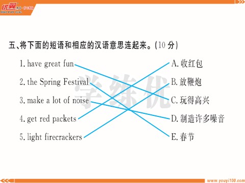 五年级上册英语（湘少版）第十一、十二单元综合测评卷第6页