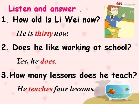 五年级下册英语（外研版三起点）Module2 Unit2 Mr Li was a teacherppt课件第5页