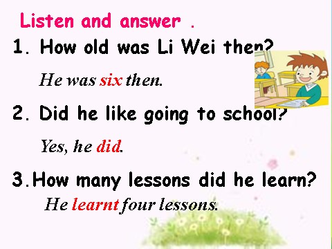 五年级下册英语（外研版三起点）教学Module2 Unit2 Mr Li was a teacherppt课件第7页