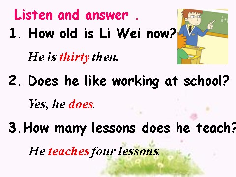 五年级下册英语（外研版三起点）精品Module2 Unit2 Mr Li was a teacherppt课件第8页