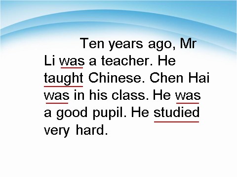 五年级下册英语（外研版三起点）外研版英语精品Module2 Unit2 Mr Li was a teacherppt课件第10页