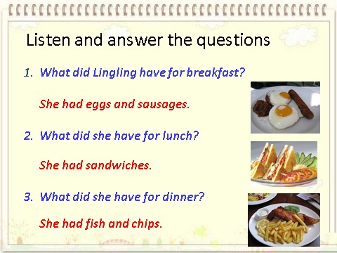 五年级下册英语（外研版三起点）教研课Unit1 She had eggs and sausagesppt课件第4页