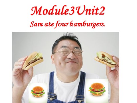 五年级下册英语（外研版三起点）外研版教研课Sam ate four hamburgersppt课件第1页