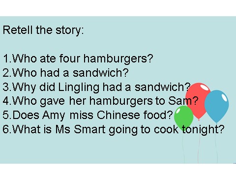 五年级下册英语（外研版三起点）外研版英语Unit2 Sam ate four hamburgersppt课件第5页
