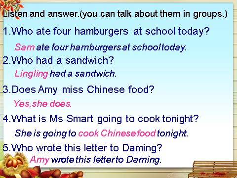 五年级下册英语（外研版三起点）研版英语教研课Sam ate four hamburgersppt课件第6页