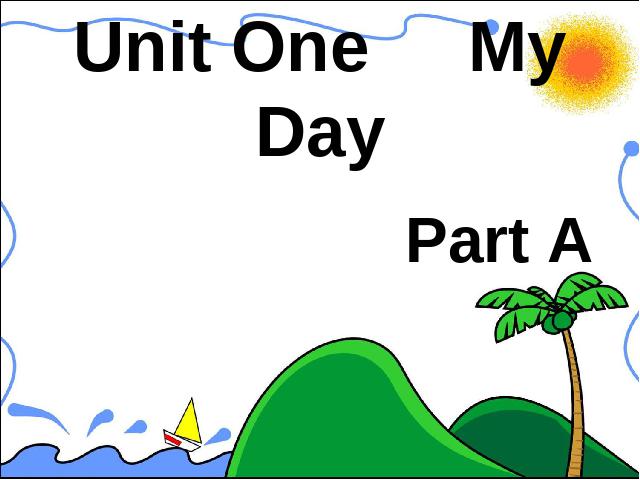 五年级下册英语(PEP版)《Unit1 My day》英语第1页
