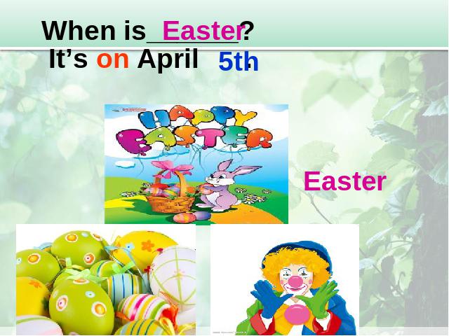 五年级下册英语(PEP版)《Unit5 When is Easter A let's talk》课件ppt第6页