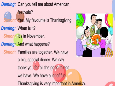 六年级上册英语（外研一起点）Module 4 Unit 1 Thanksgiving is very important in the US 课件第4页
