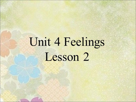六年级上册英语（SL版）Unit 4 Feelings Lesson 2 课件 2第1页