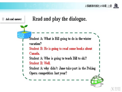六年级上册英语（SL版）【教学课件】Unit 6 Lesson 3 （人教版第7页