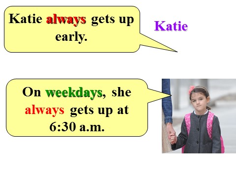 六年级上册英语（湘少版）Unit 2 Katie always gets up early课件1第7页