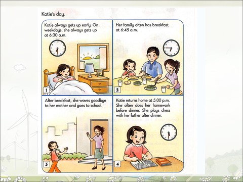 六年级上册英语（湘少版）Unit 2 Katie always gets up early课件5第9页