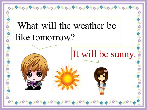 六年级上册英语（科普版）Lesson 3 It will be sunny this Sunday-- What will the weather be like tomorrow 句型操练第3页