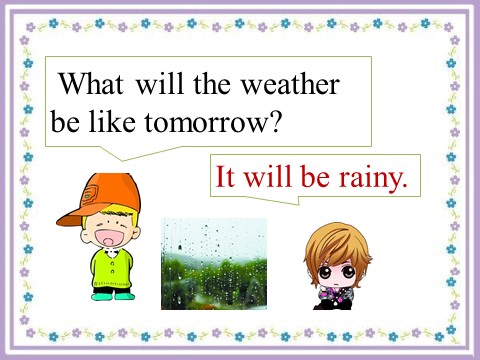 六年级上册英语（科普版）Lesson 3 It will be sunny this Sunday-- What will the weather be like tomorrow 句型操练第5页