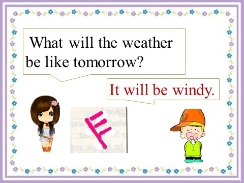六年级上册英语（科普版）Lesson 3 It will be sunny this Sunday-- What will the weather be like tomorrow 句型操练第6页